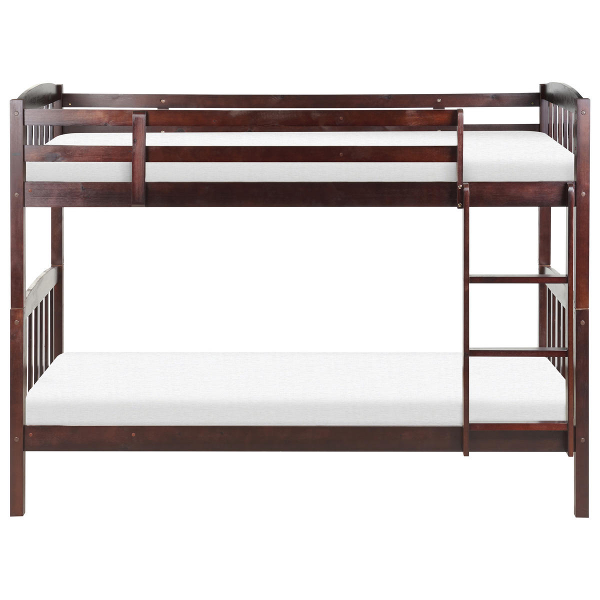 HOCHBETT Kiefernholz 90/200 cm Dunkelbraun Revin - Braun, Holz (90/200cm) - Beliani