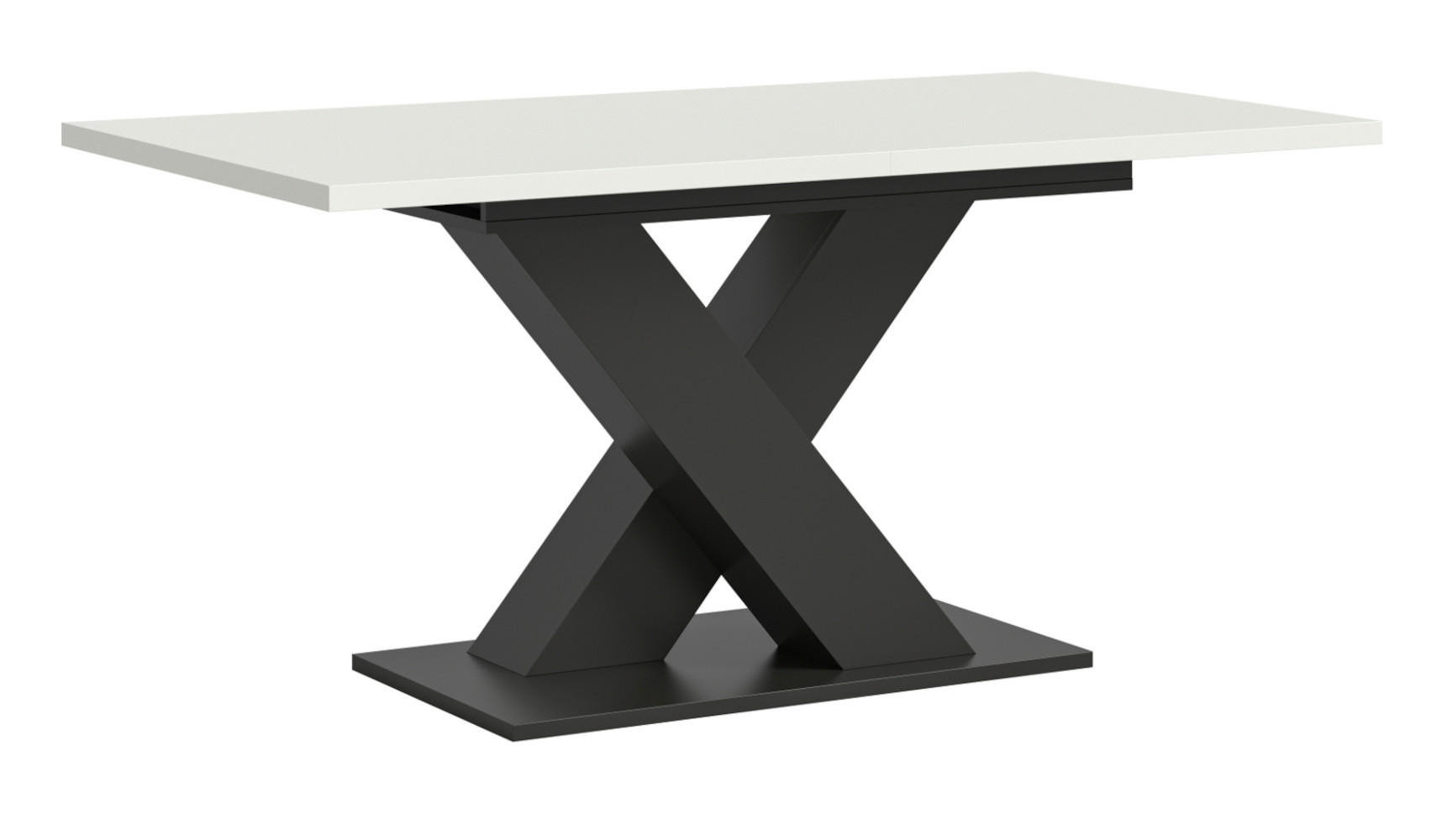 Inn.Furn Esstisch Weiß, Grau 90x76x150 cm