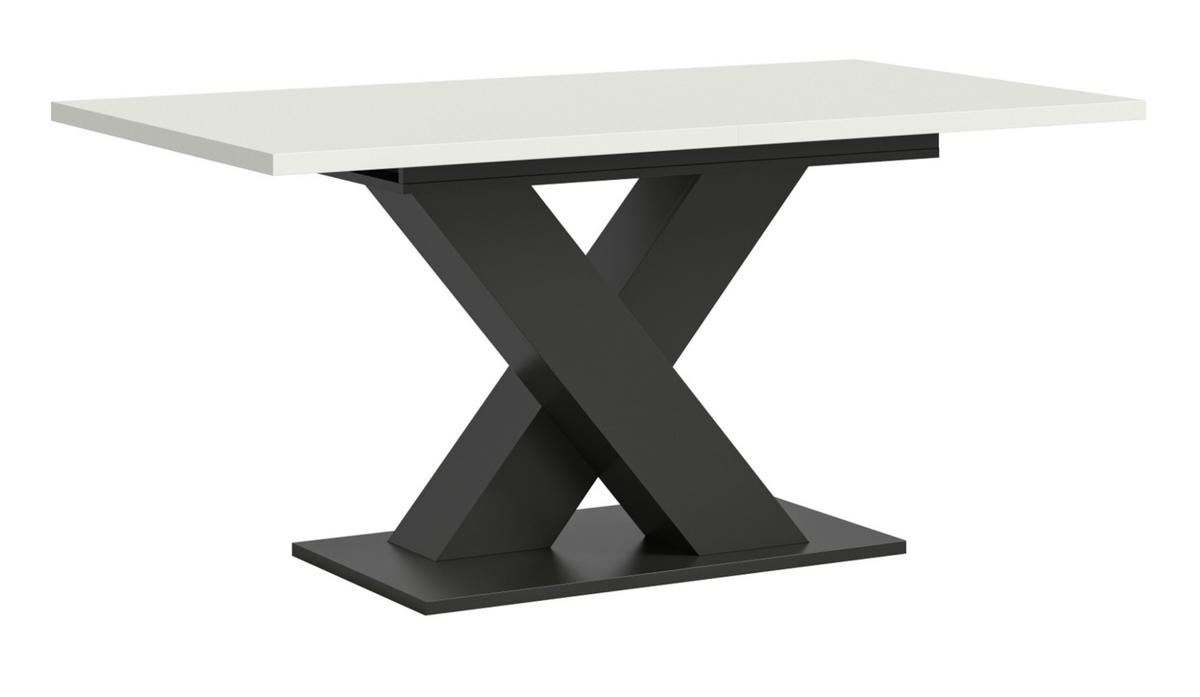 ESSTISCH weiß, grau 150 - 190 cm, Küchentisch ausziehbar - Weiß/Grau, Holz/Holzwerkstoff (150/90/76cm) - Inn.Furn