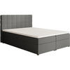 POLSTERBETT Topiq I 144/203/103 dunkelgrau, Bouclé-Stoff - Dunkelgrau, Holzwerkstoff (140/200cm) - Beautysofa