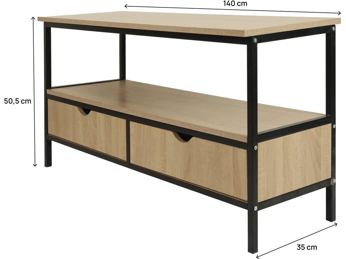 TV-MÖBEL Detroit Beige - Beige, Holz (113/55/40cm) - Habitat Garten