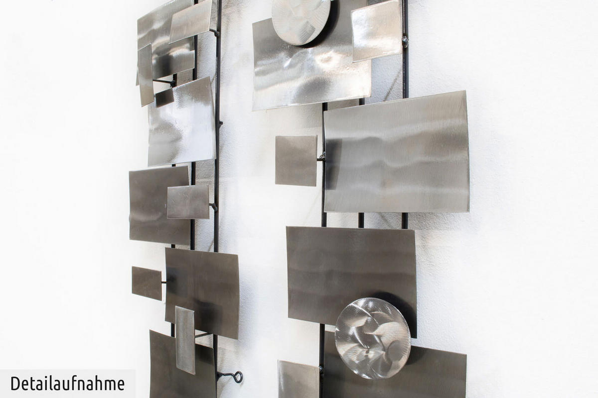WANDDEKO Silber 26/107 cm - Silberfarben, Metall (2.6/107/5cm) - KUNSTLOFT