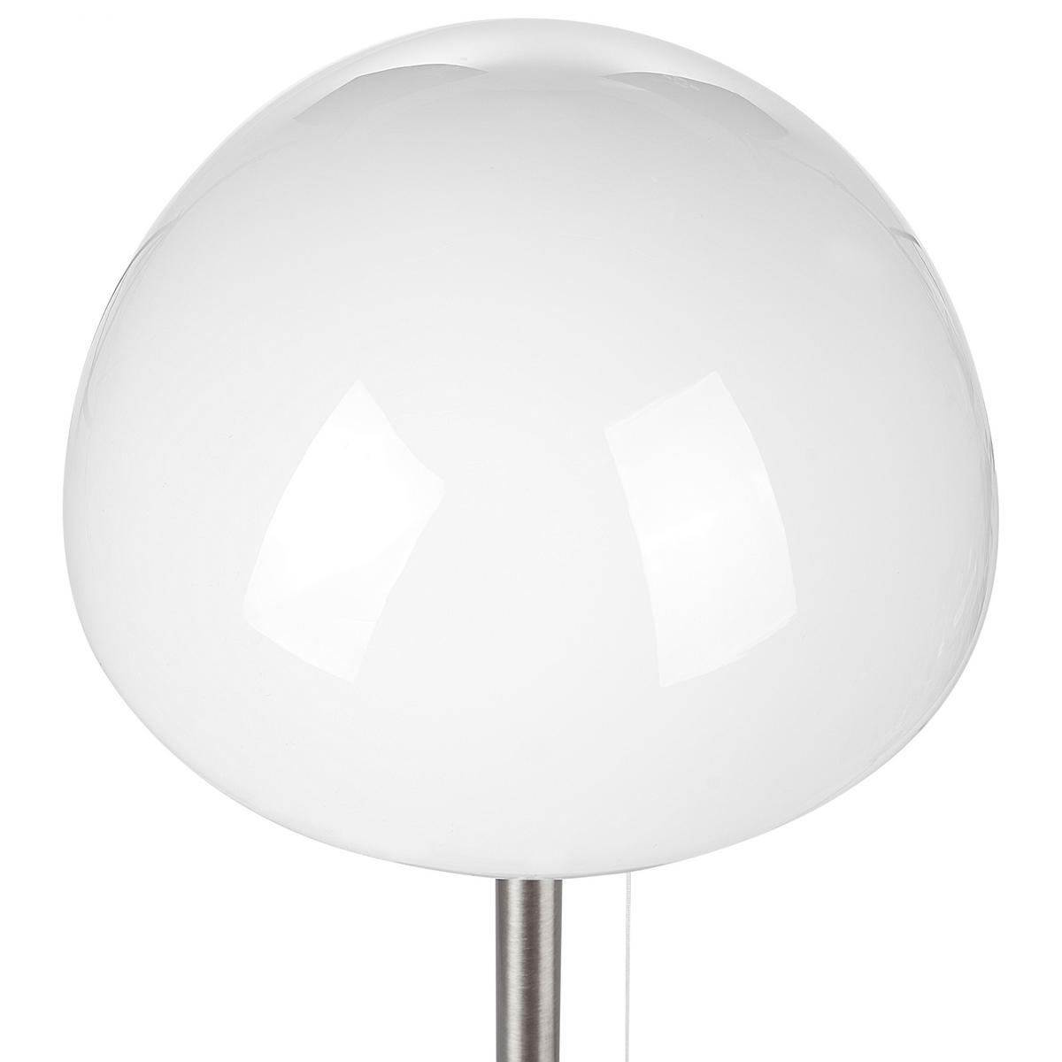 TISCHLAMPE Moruga 17/17/39 cm - Silberfarben, Glas (17/13/39cm) - Beliani