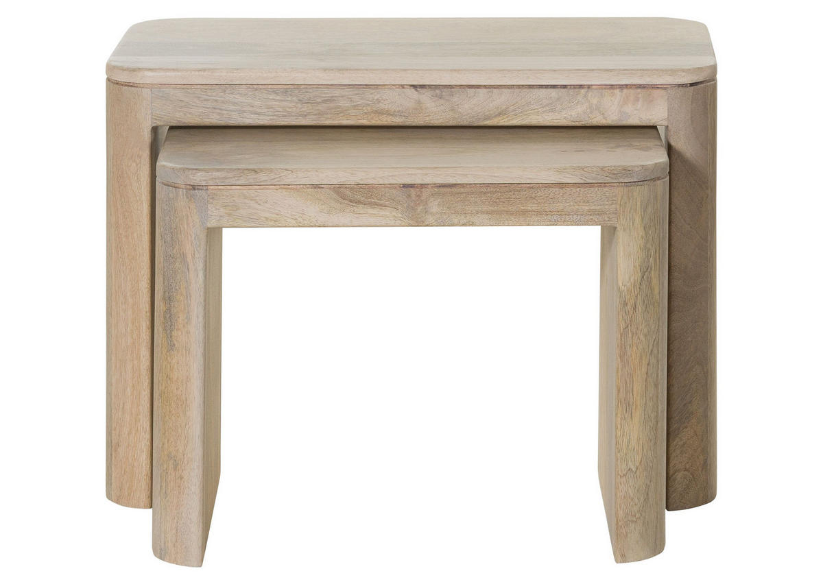 BEISTELLTISCH Mango 59x30x41 weiß lackiert TORONTO #344 - Weiß, Holz (30/59/41cm) - Massivmoebel24