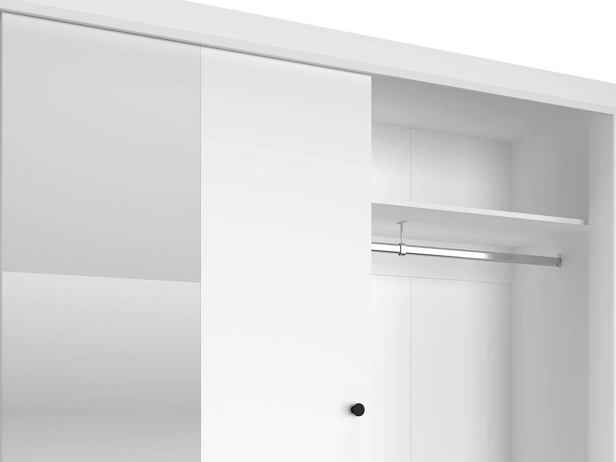 KLEIDERSCHRANK – 200 cm – Lahti – Weiß - Weiß, Holzwerkstoff (200/201/62cm) - hi-markt