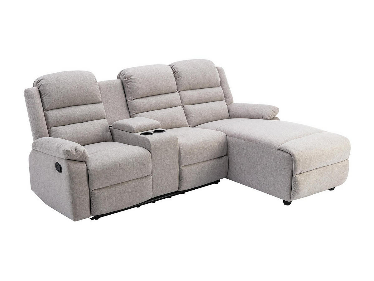 RELAXSOFA - 4 Personen - Stoff - Beige - Beige, Textil (231/102/172cm) - Vente-Unique