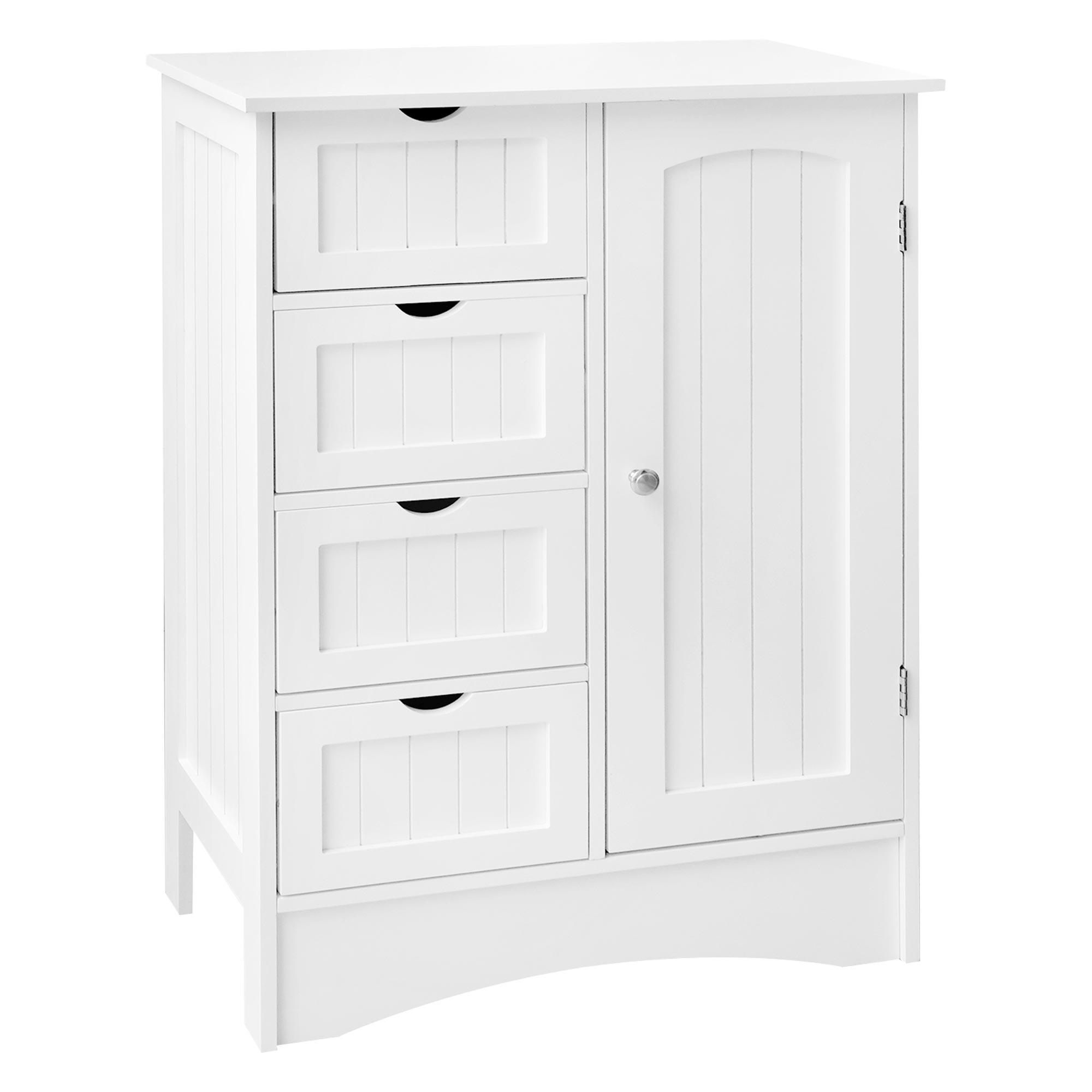 BADEZIMMERSCHRANK Weiß 55/81/30 cm - Weiß, Holzwerkstoff (30/81/55cm) - ML-DESIGN
