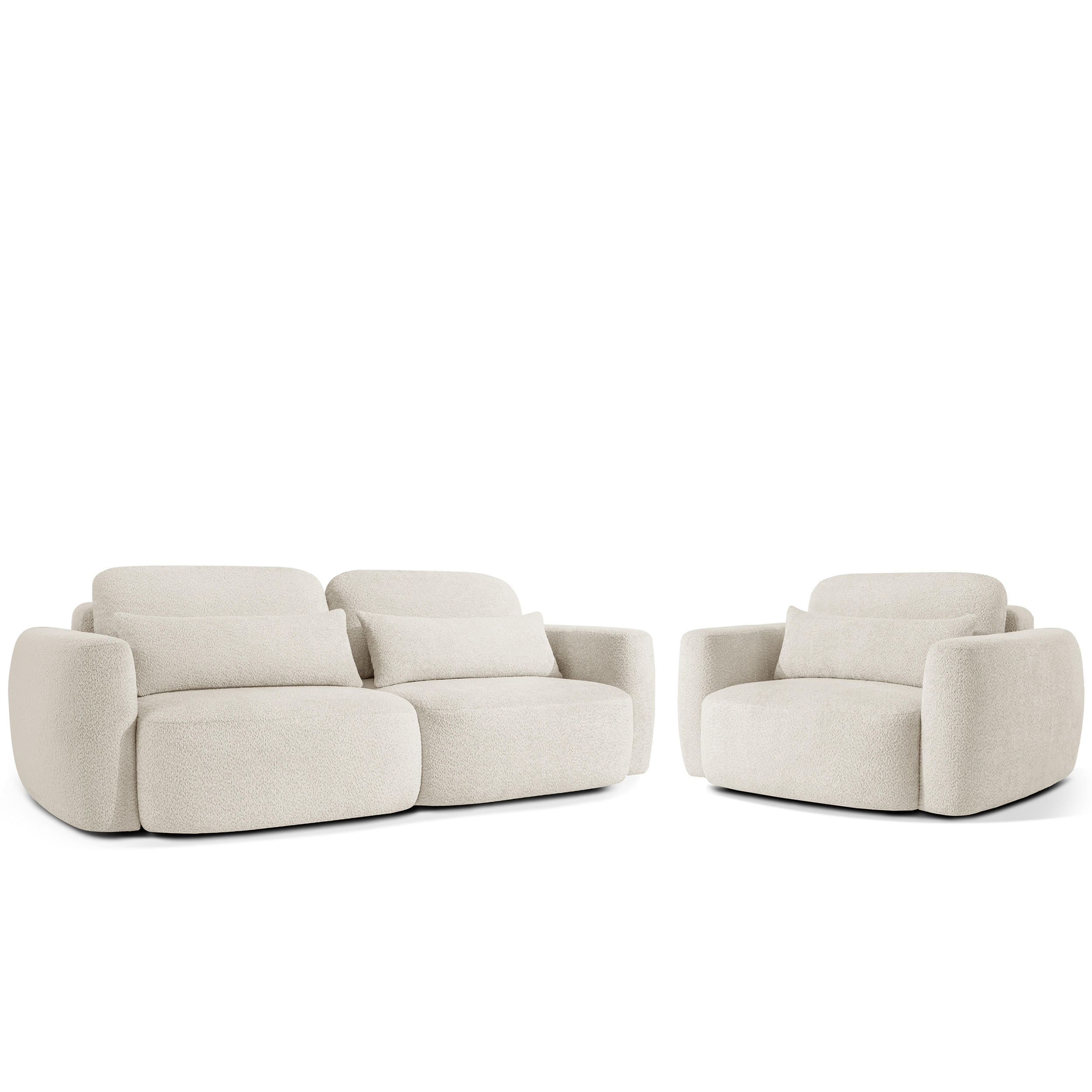 Konsimo® Sitzgarnitur Weiß 245x85x115 cm