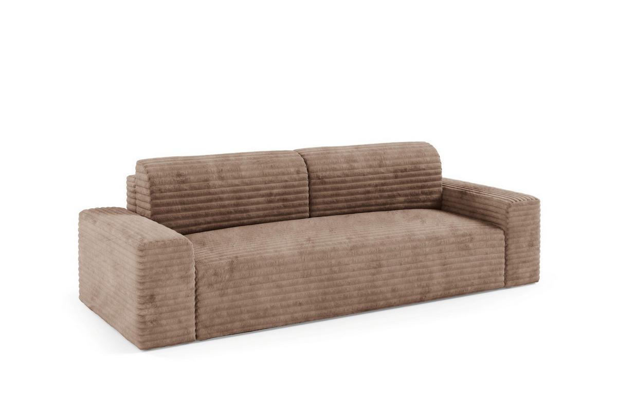 SCHLAFSOFA mit Bettkasten Beige - Beige/Schwarz, Holz/Holzwerkstoff (260/70/102cm) - Furnisell