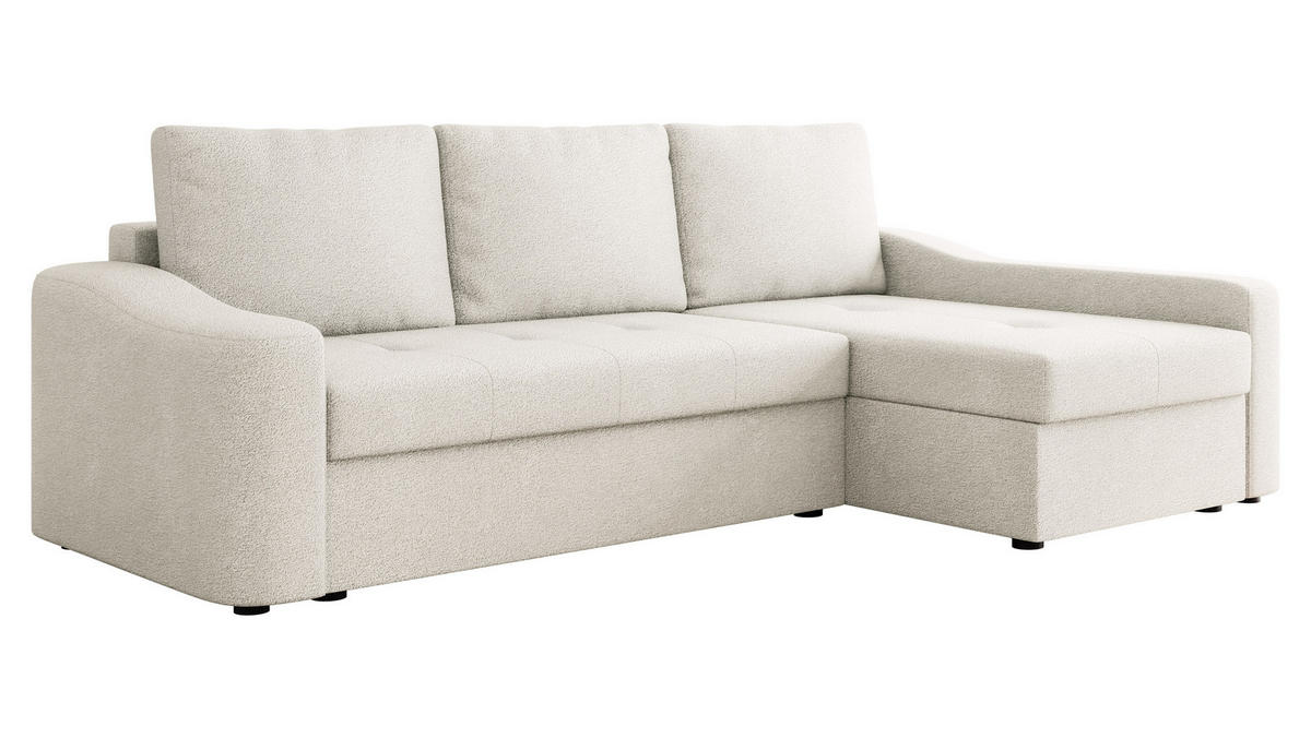 ECKSOFA Harbor, Seite: Rechts - Schwarz/Naturfarben, Holz/Kunststoff (253/148cm) - MIRJAN24