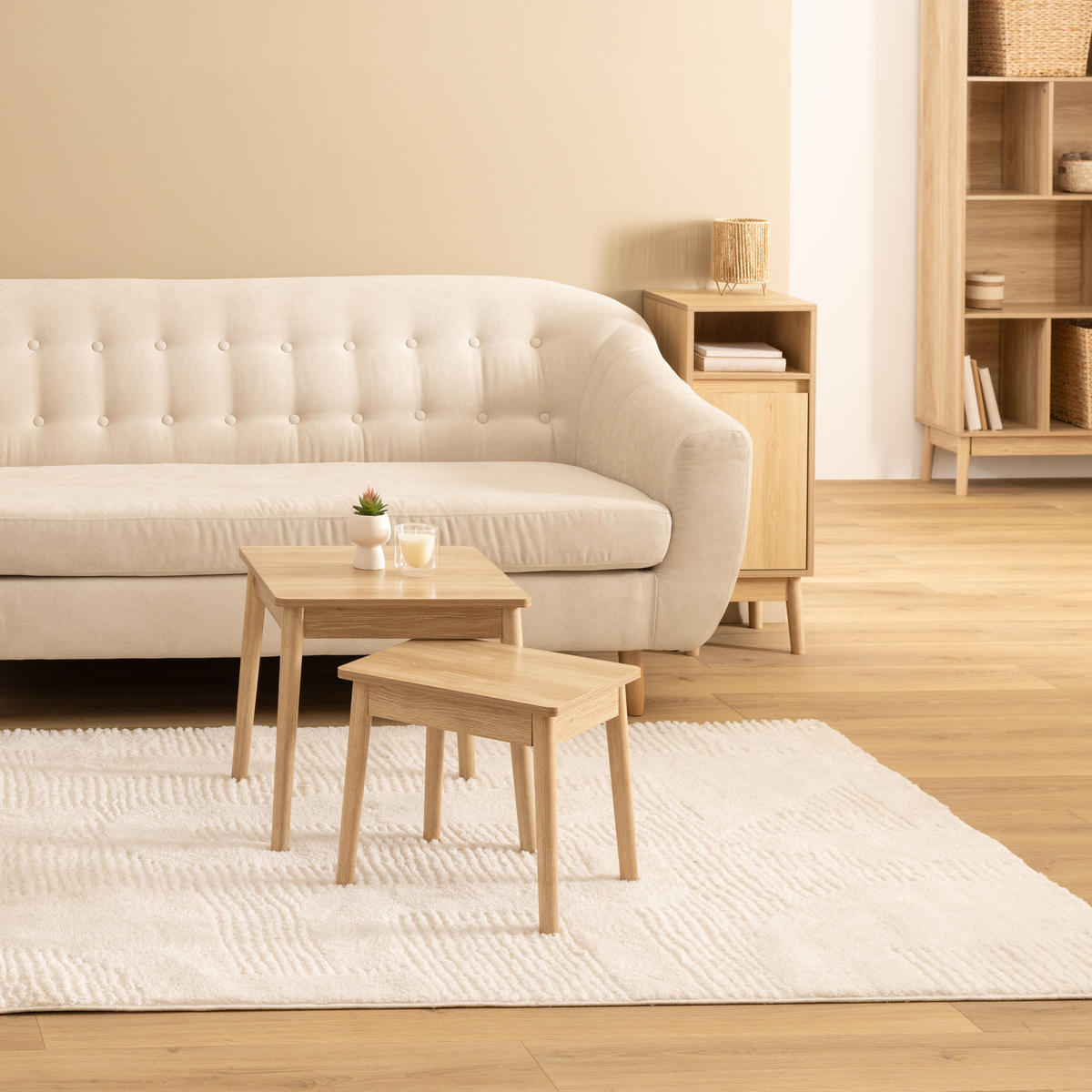 COUCHTISCHE 2er-Set Abana Braun - Braun, Holzwerkstoff (45/45/45cm) - 5five Simply Smart