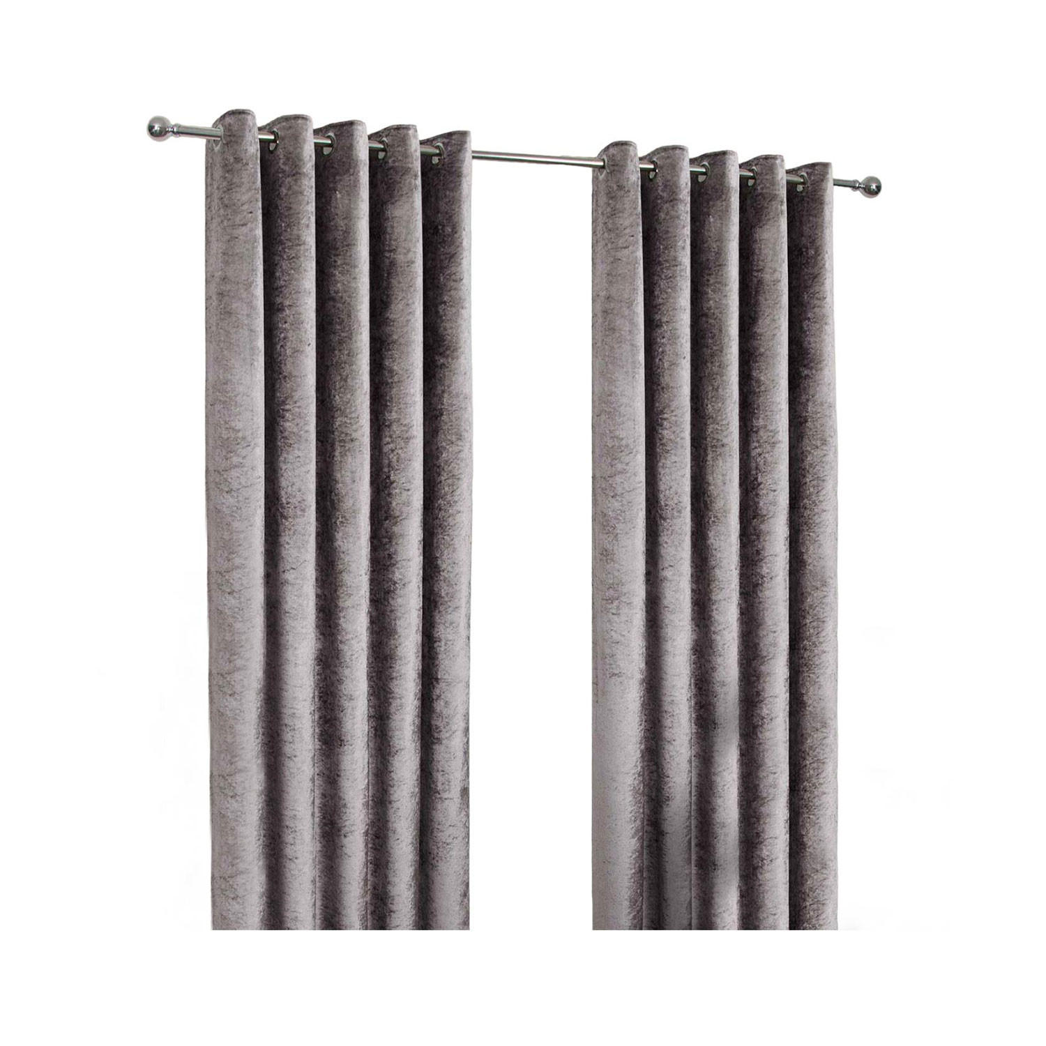 ÖSENVORHANG Pannesamt verdunkelnd gefüttert, 228/137 cm - Silberfarben, Textil (228/137cm) - Homescapes