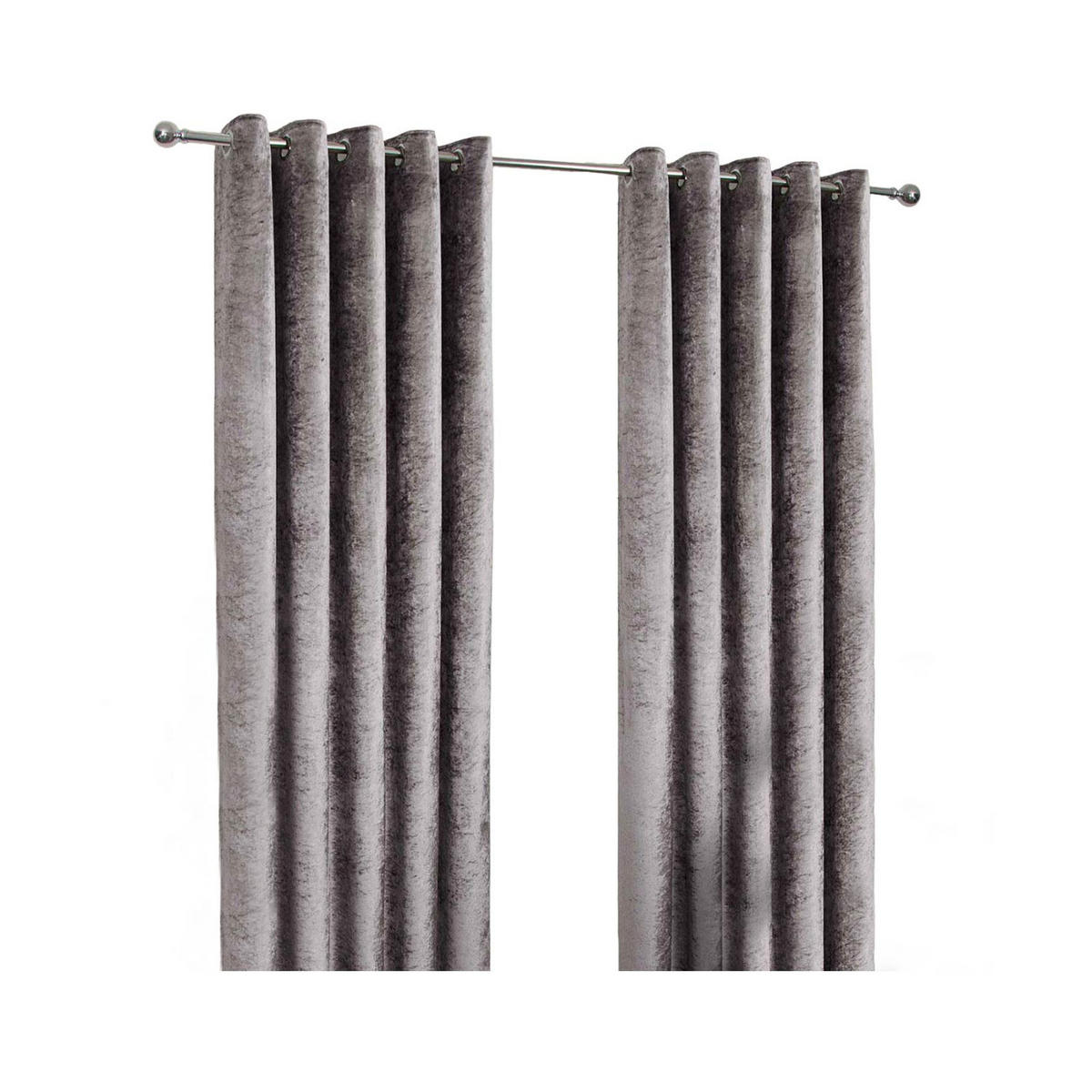 ÖSENVORHANG Pannesamt verdunkelnd gefüttert, 228/137 cm - Silberfarben, Textil (228/137cm) - Homescapes