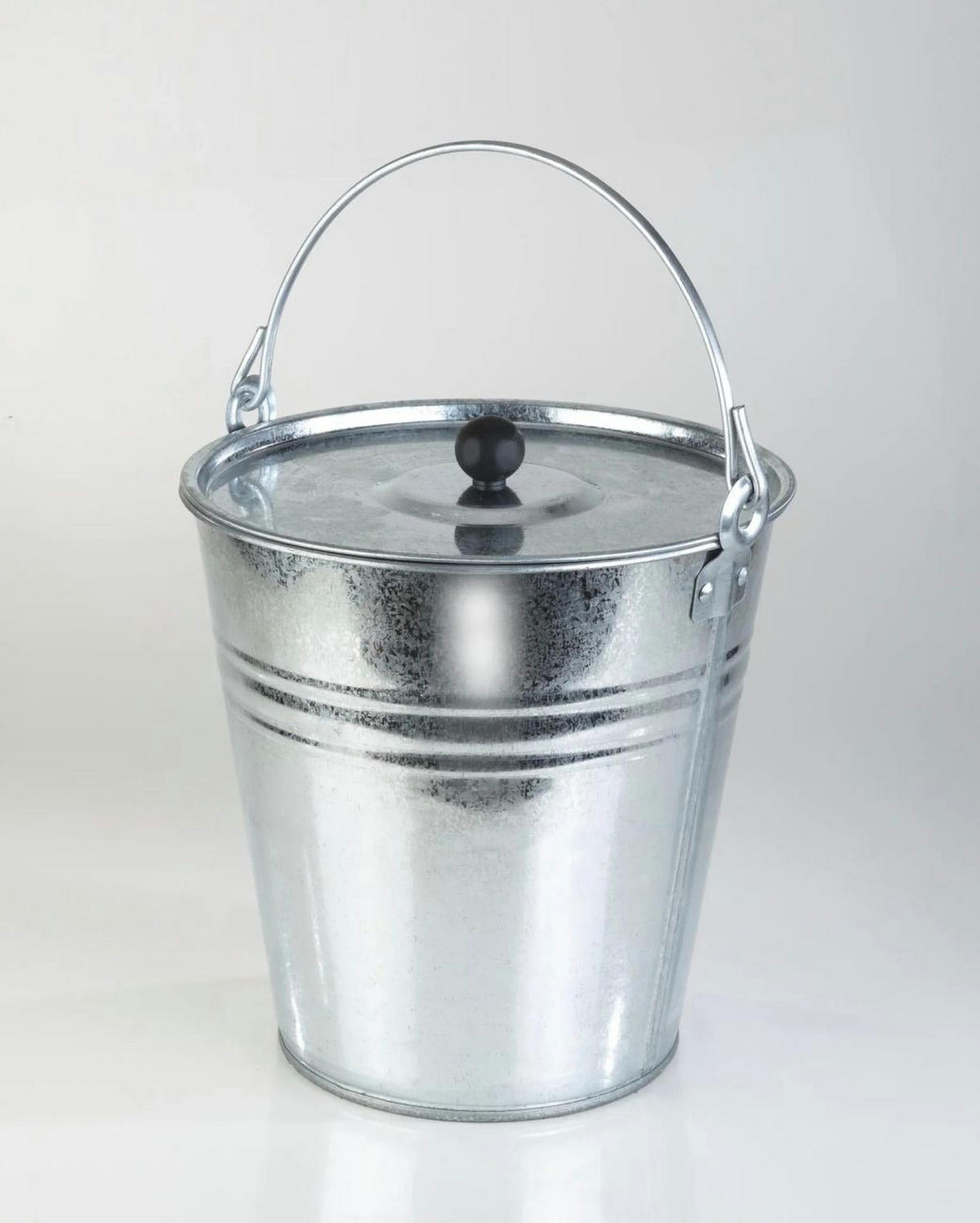 GARTENWERKZEUGSET 5-teilig, verzinkt, Zinkeimer mit Schaufel - Silberfarben, Metall (36/36/42cm) - Westfalia