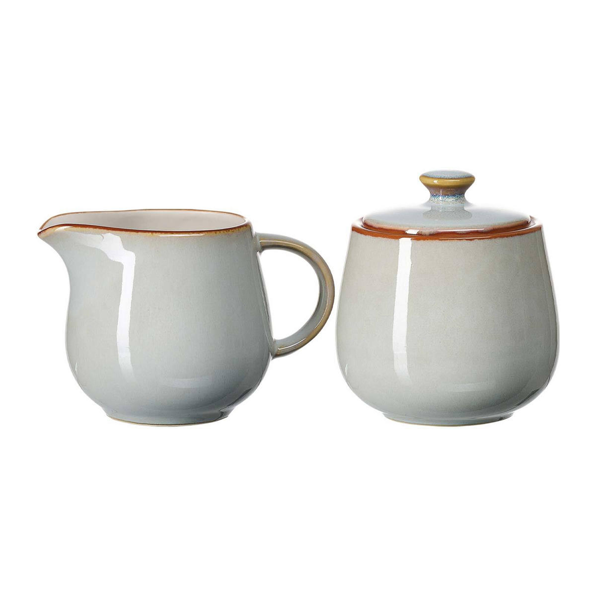 MILCH- & ZUCKER-SET Portofino blau-grau 2er Set - Blaugrau, Keramik (1/1cm) - Ritzenhoff Breker