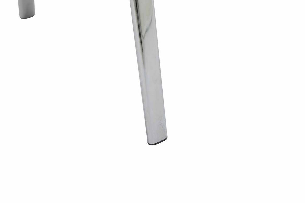 BESUCHERSTUHL Keen, Kunstleder mit Gestell in Chromoptik / Bezug Schwarz - Chromfarben/Schwarz, Textil/Metall (54/79/48cm) - TPFLiving