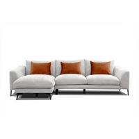 ECKSOFA WINTER 4-Sitzer, weiß - Schwarz/Weiß, Holzwerkstoff/Textil (158/269cm) - Courtois Laville