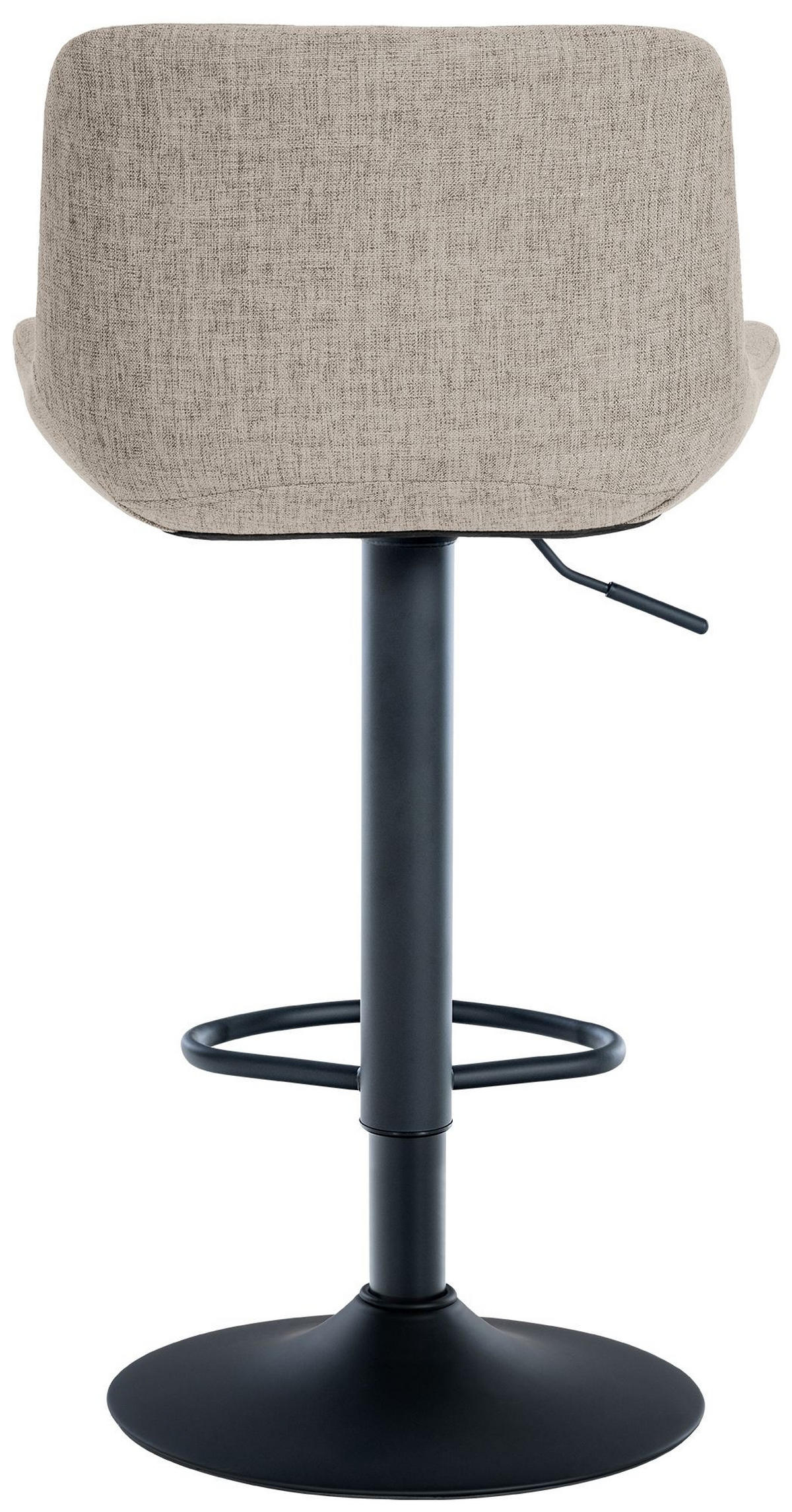 BARHOCKER Stoff taupe - Taupe/Schwarz, Textil/Metall (48/81/54cm) - CLP