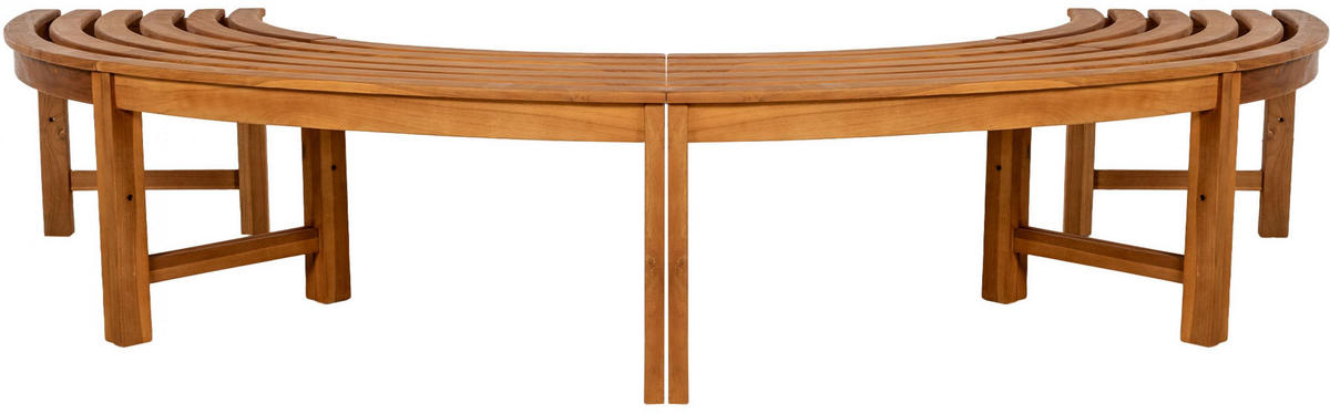BAUMBANK eckig 250/125/45 cm Holz Teak - Teakfarben, Holz (250/45/125cm) - CLP