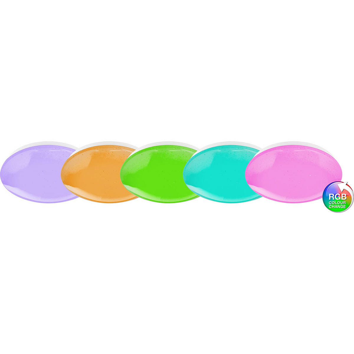 LED DECKENLEUCHTE Weiß mit RGB Farbwechsel - Weiß, Metall (25/25/9cm)