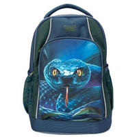 SCHULRUCKSACK SCHLANGE Adventure World blau-grün 19 x 30 x 40 cm - Blau/Grün, Textil (30/19cm) - Depesche Germany