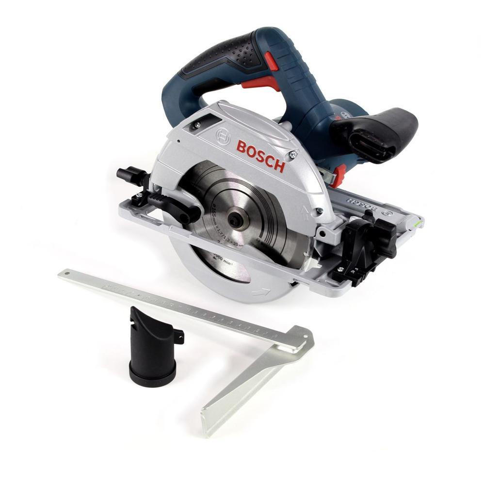 BOSCH GKS 55+ GCE Handkreissäge 1350W 165 mm ( 0601682100 ) 165 mm HEAVY DUTY + Sägeblatt - Multicolor, Kunststoff (39/29/28cm) - Bosch Professional