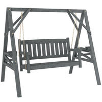 SCHAUKELBANK Tannenholz Metall Grau - Grau, Holz (120/160/183cm) - Outsunny