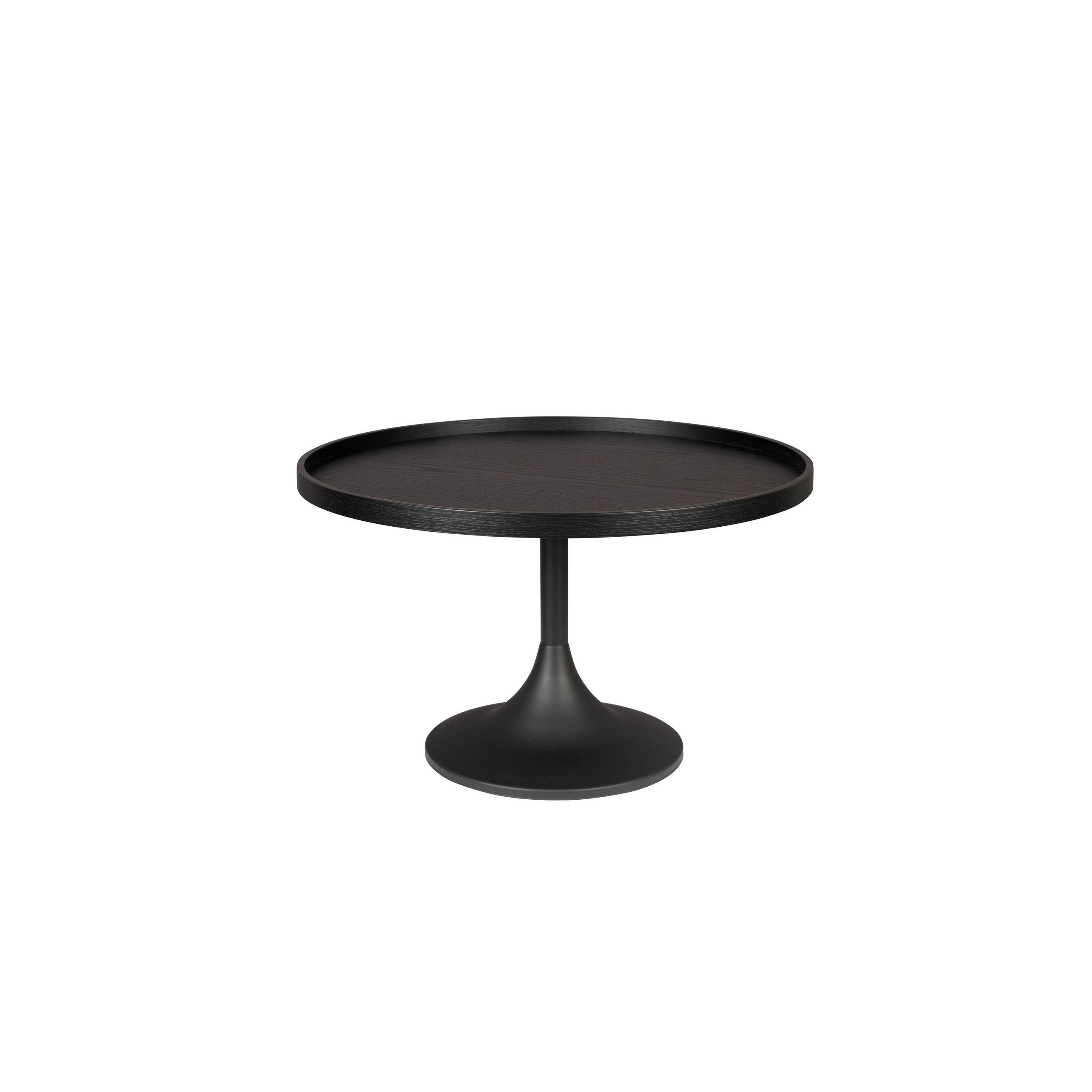 BEISTELLTISCH Jason Rund 69 cm Schwarz - Schwarz, Holz (69/69/42cm) - Zuiver