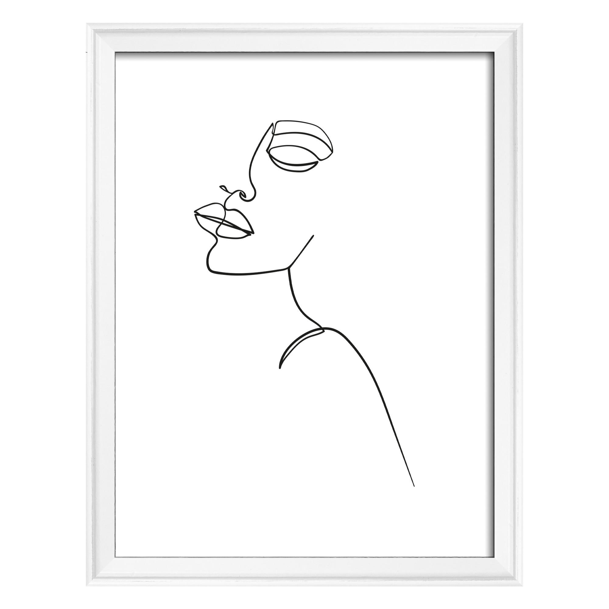 BILDERRAHMEN Silhouette Holzrahmen, 15x20 cm, Weiss - Weiß, Holzwerkstoff (16.2/21.2/2cm) - walther design