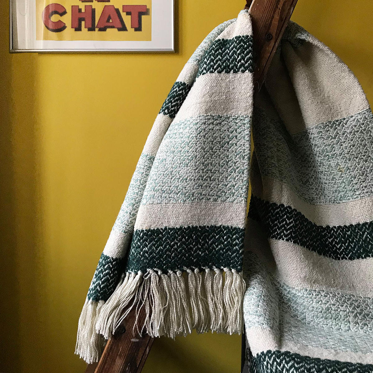 DECKE Berber Körnig Grün - Grün, Textil (125/150cm) - Malagoon