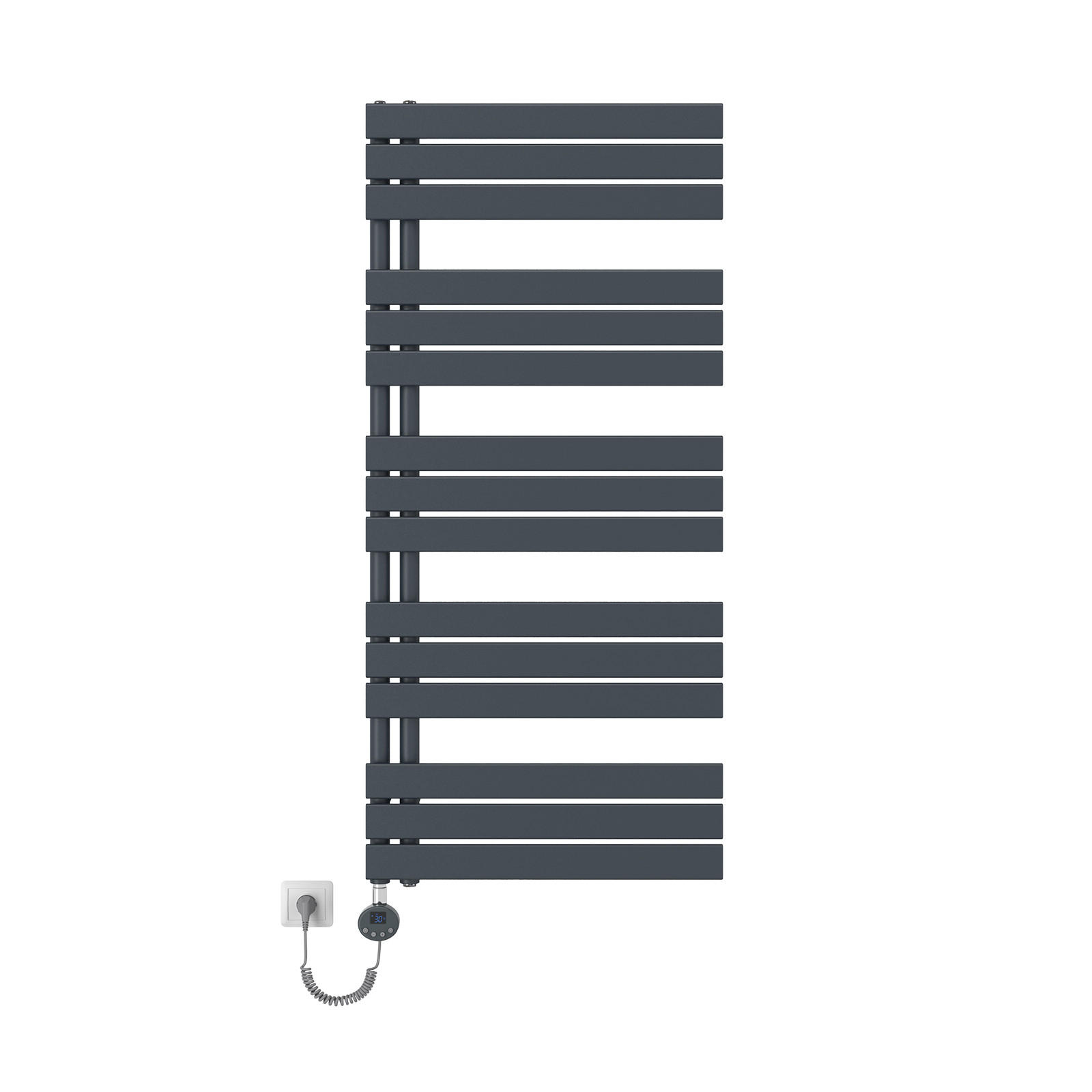 HEIZKÖRPER Elektrisch WLAN Thermostat Anthrazit - Anthrazit, Metall (60/132/5.9cm) - EMKE