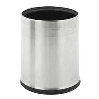 PAPIERKORB Doppelwandig Aus Edelstahl 10 Liter Matt Edelstahl - Edelstahlfarben, Metall (22.5/27/22.5cm) - PROREGAL