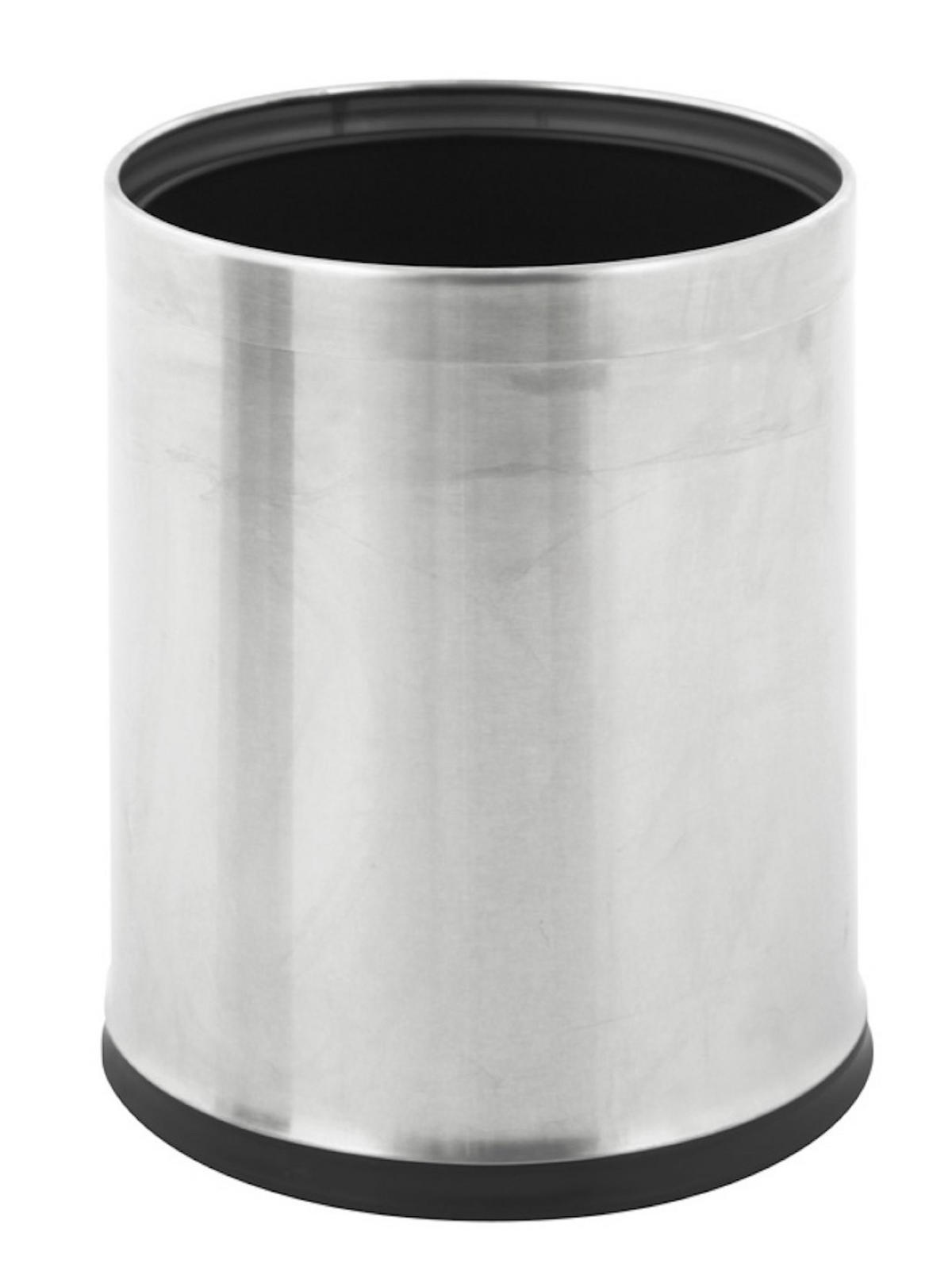 PAPIERKORB Doppelwandig Aus Edelstahl 10 Liter Matt Edelstahl - Edelstahlfarben, Metall (22.5/27/22.5cm) - PROREGAL