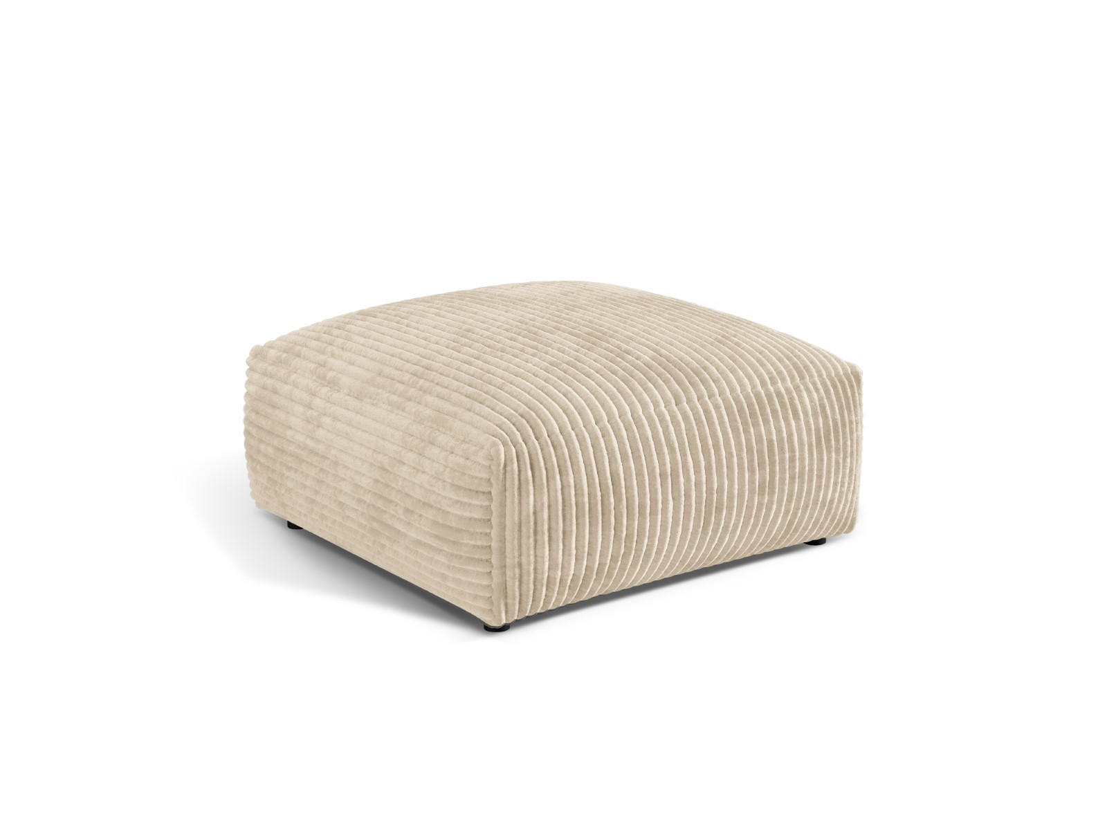 POUF Martina aus Cord leichtes beige - Creme, Textil (106/44/106cm) - Micadoni