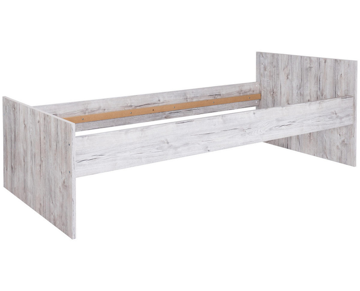 JUGENDBETT Alessio 120 x 200 cm - Eichefarben/Weiß, Holzwerkstoff (120/200cm) - arthur berndt