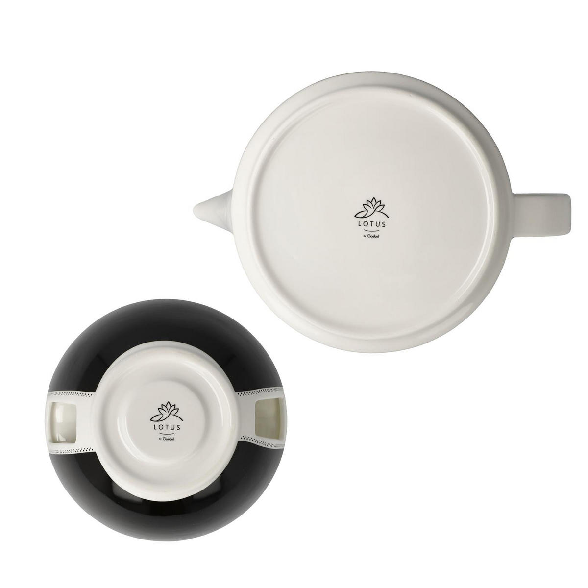 TEEKANNE MIT STÖVCHEN Lotus - Blume des Lebens bunt 1,2 l - Multicolor, Keramik (1.2L) - Goebel