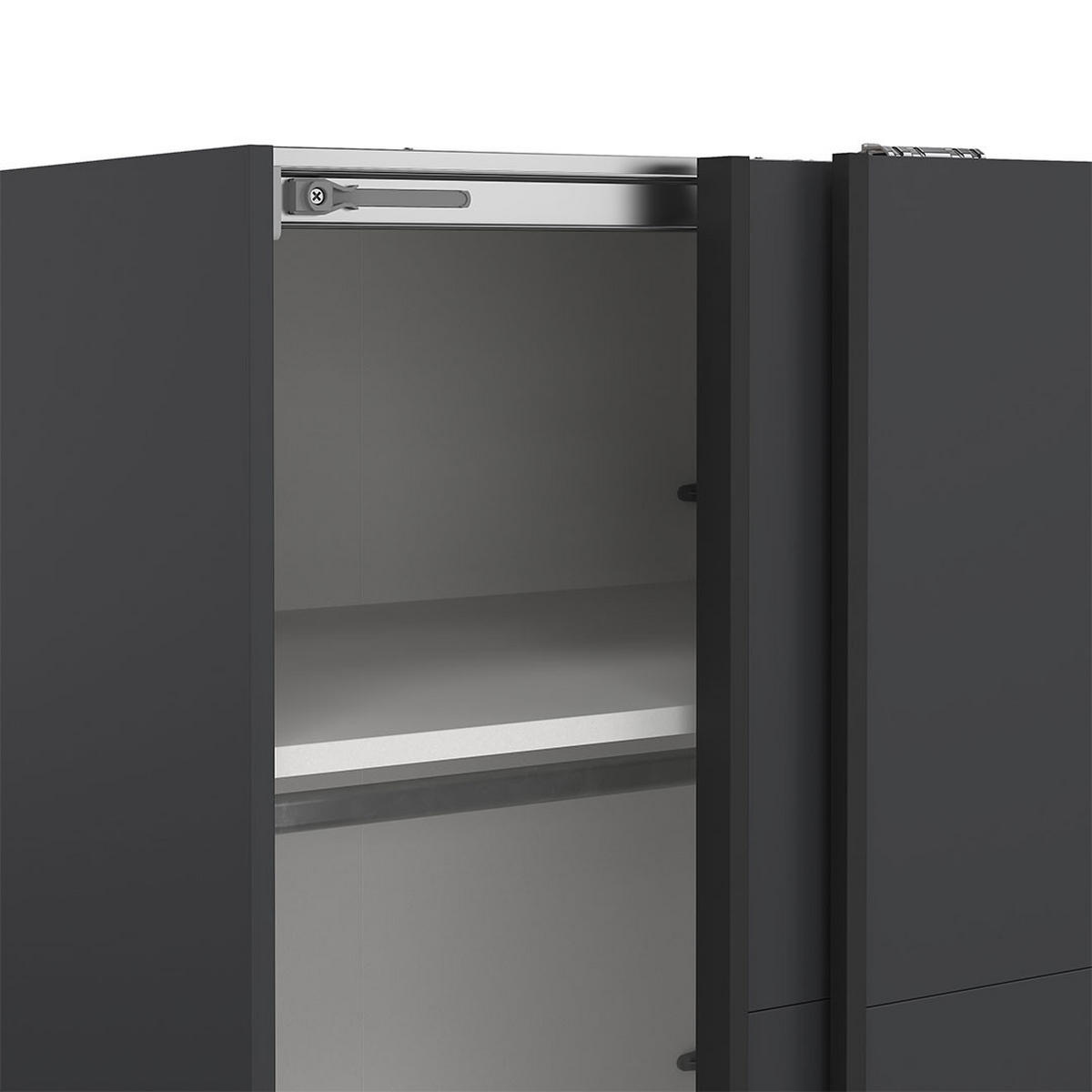 SCHIEBETÜRENSCHRANK, Bergamo, Grau, Holzwerkstoff, 139 x 67 x 221 cm - Grau, Holzwerkstoff (139/221/67cm) - ebuy24