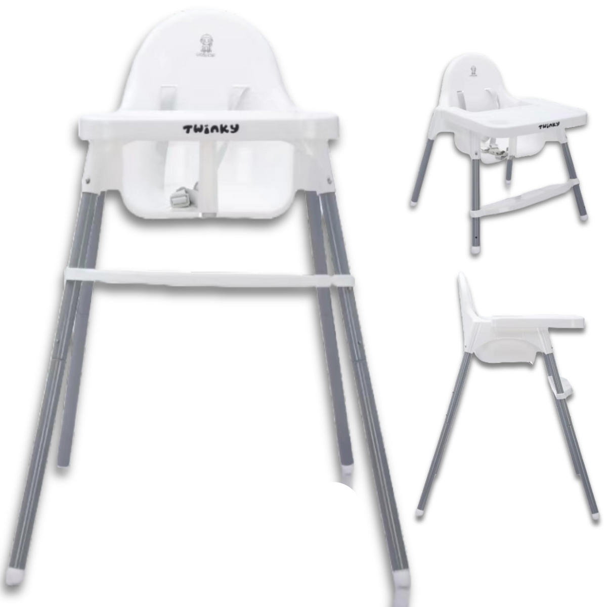 HOCHSTUHL Baby ECO mit Liegefunktion Weiß - Weiß, Kunststoff (56/89/58cm) - Twinky