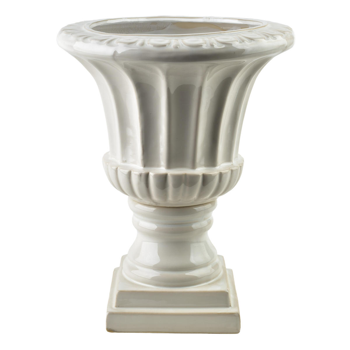 VÁZA, keramická, bílá - bílá, keramika (38cm) - Mondex