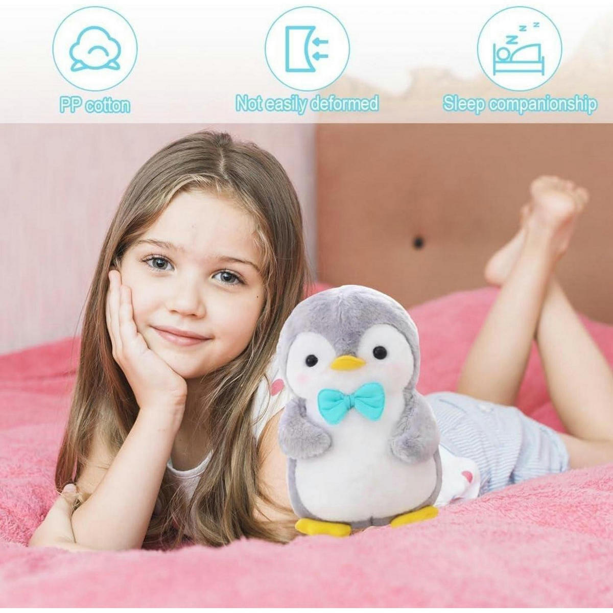 KUSCHELTIER Pinguin 25 cm - Blau, Textil (25/25cm)