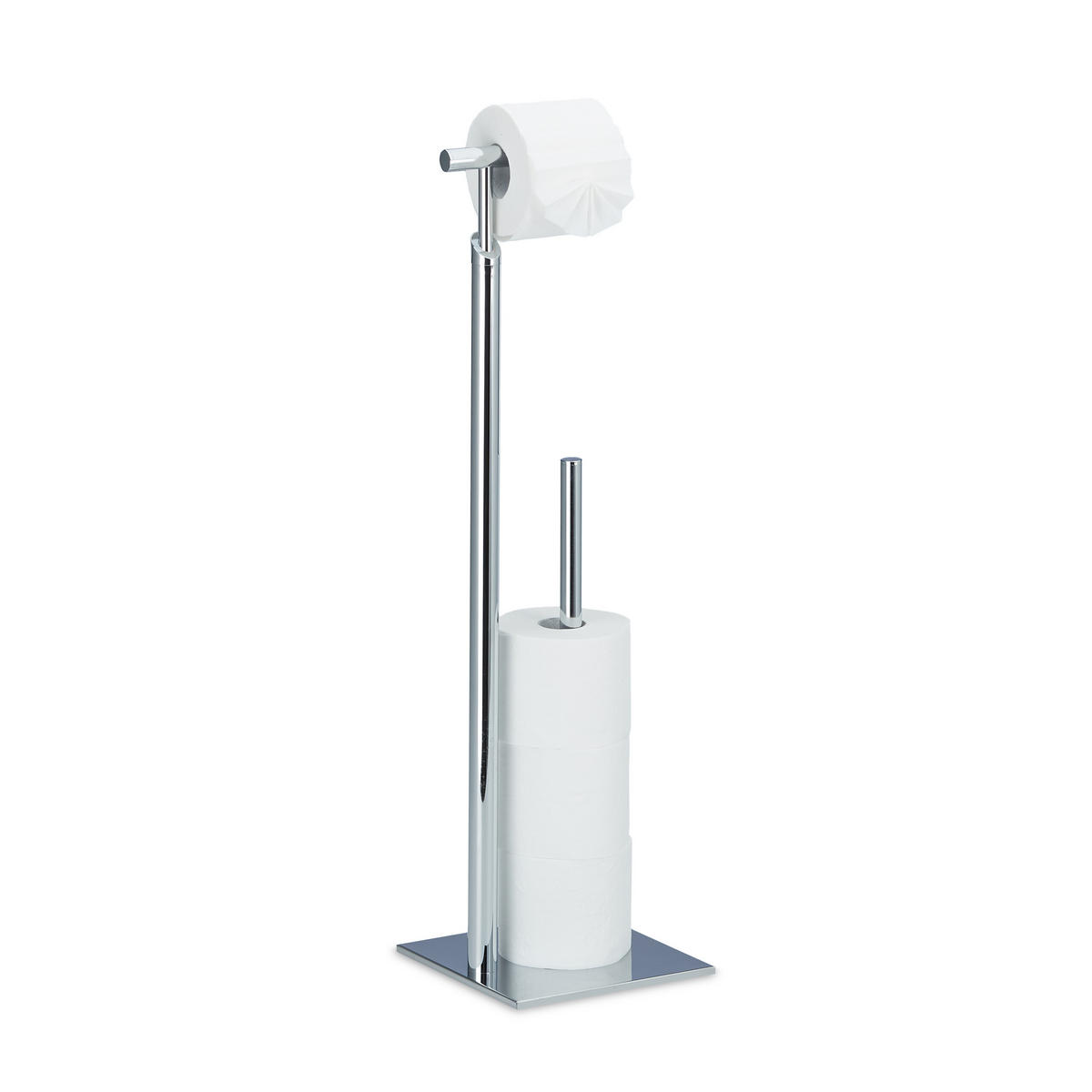 TOILETTENPAPIERHALTER - Silberfarben, Metall (20/71/20cm) - Relaxdays