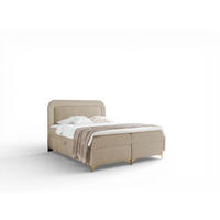 BOXBETT Willow - Beige, Holzwerkstoff/Textil (180/200cm) - Fun Möbel
