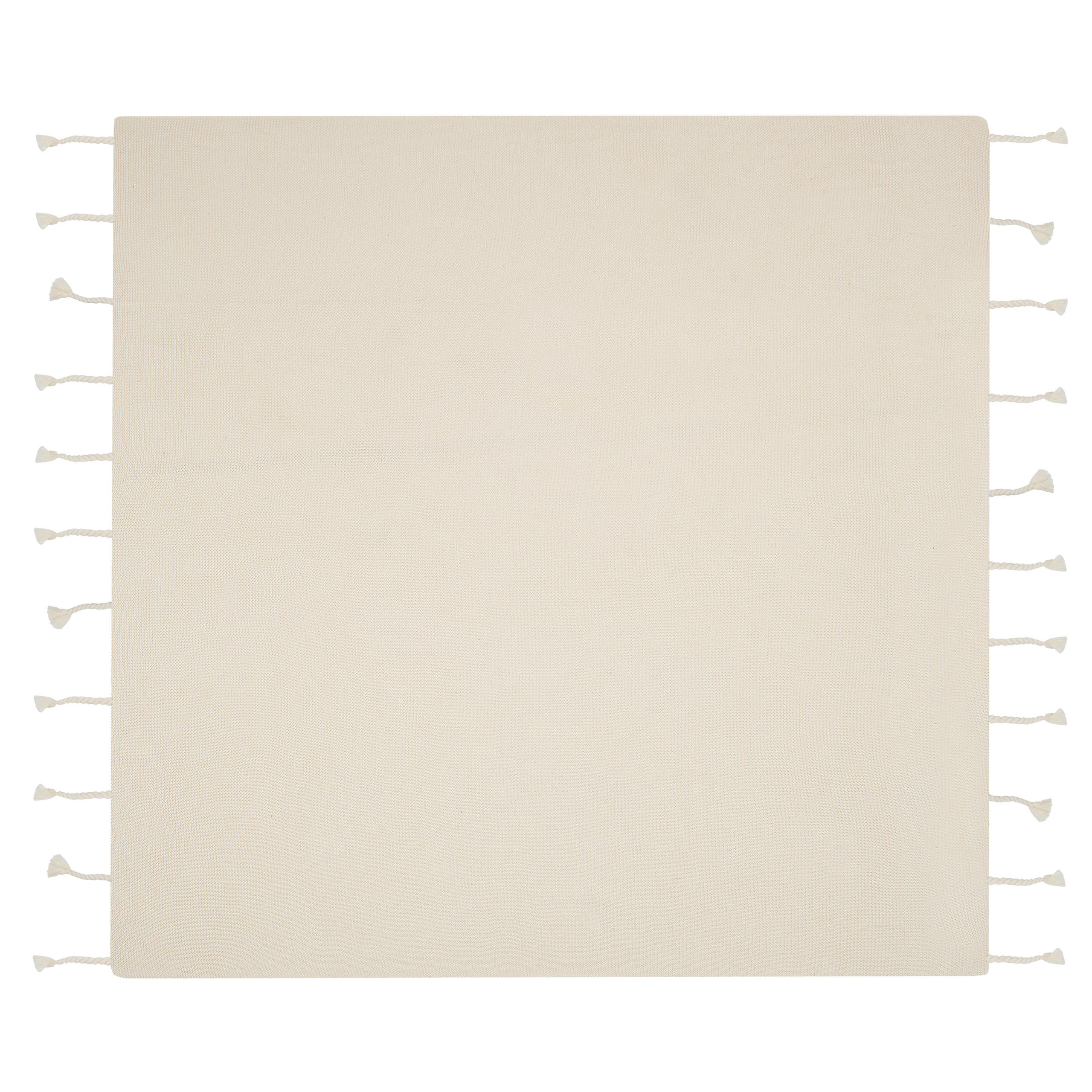 DECKE Beige Nazilli 150/125 cm - Beige, Naturmaterialen/Textil (125/150cm) - Beliani