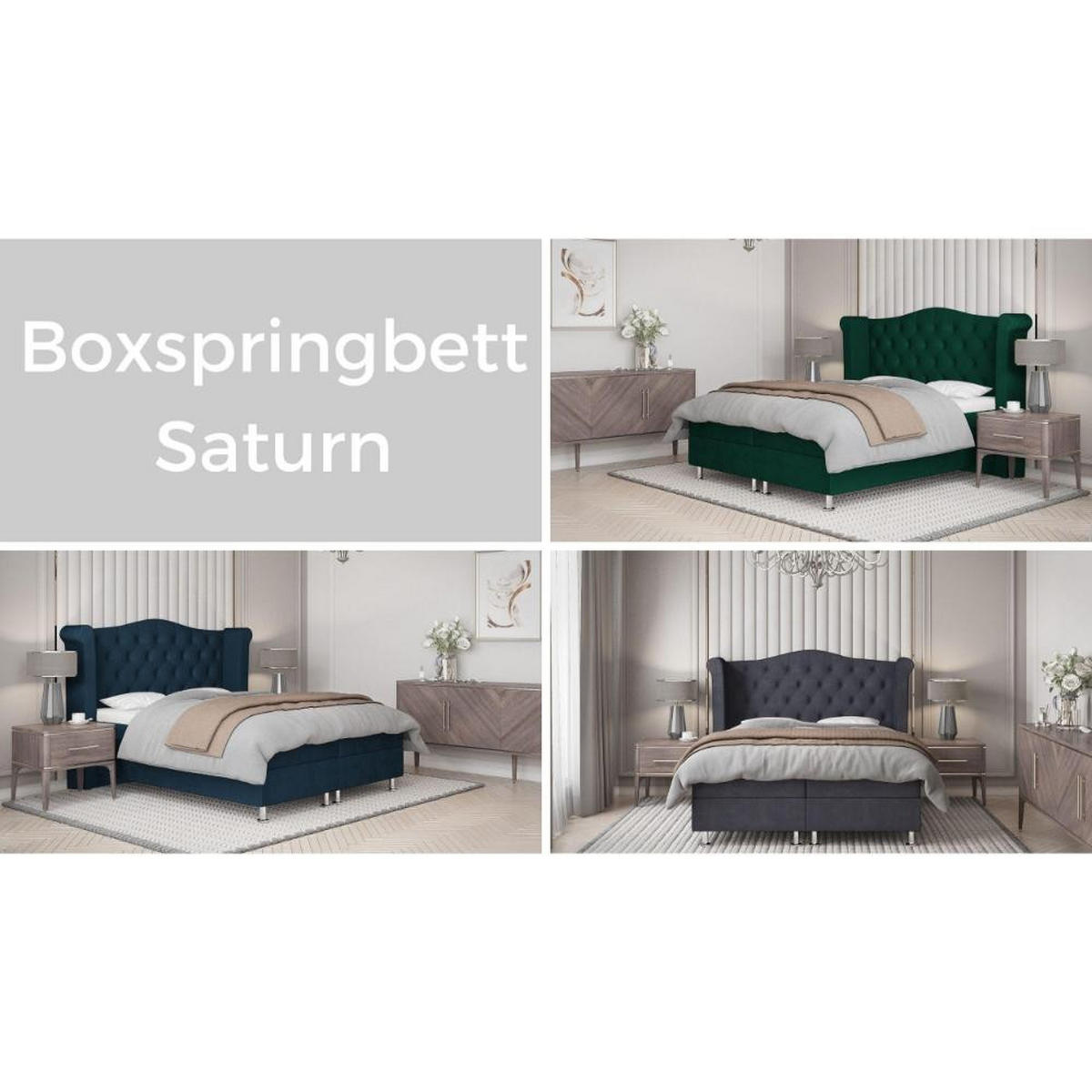 BOXBETT Saturn Bonellfederkern inkl. 7-Zonen Topper T-30 - BOXBETT mit Bettkasten - Grau, Holz/Holzwerkstoff (200/200cm) - Best For Home
