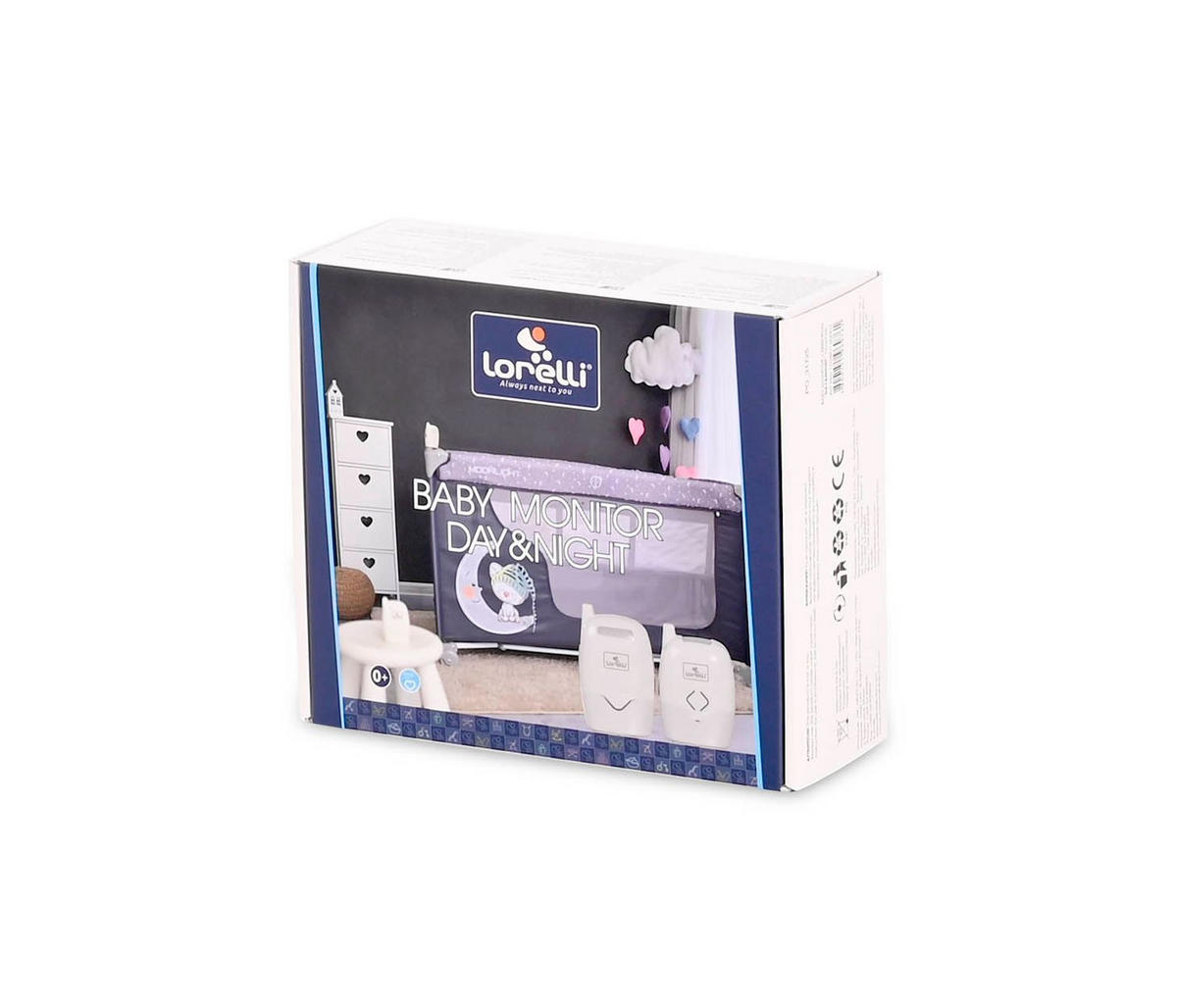 BABYPHONE Day & Night grau 300m Reichweite Nachtlicht VOX-Funktion - Grau, Kunststoff - Lorelli