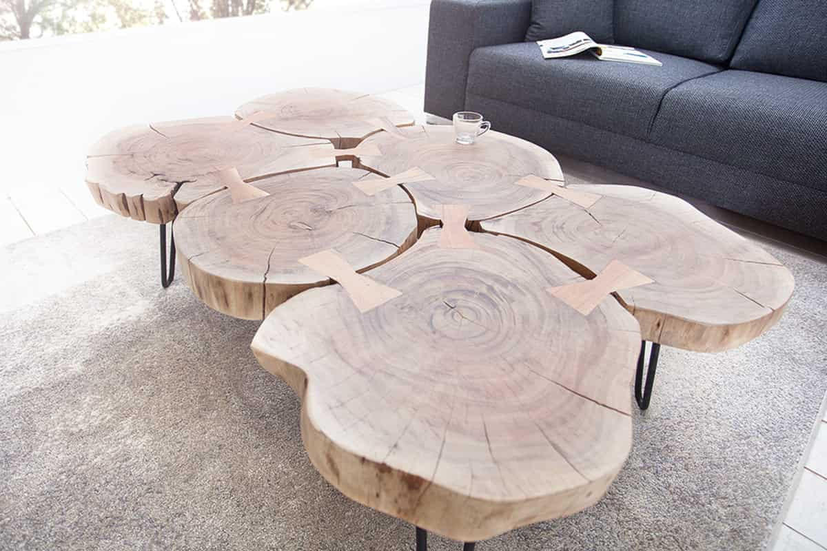 COUCHTISCH GOA Akazie rechteckig Natur|Schwarz 110cm - Schwarz/Braun, Holz (70/110/40cm) - riess-ambiente