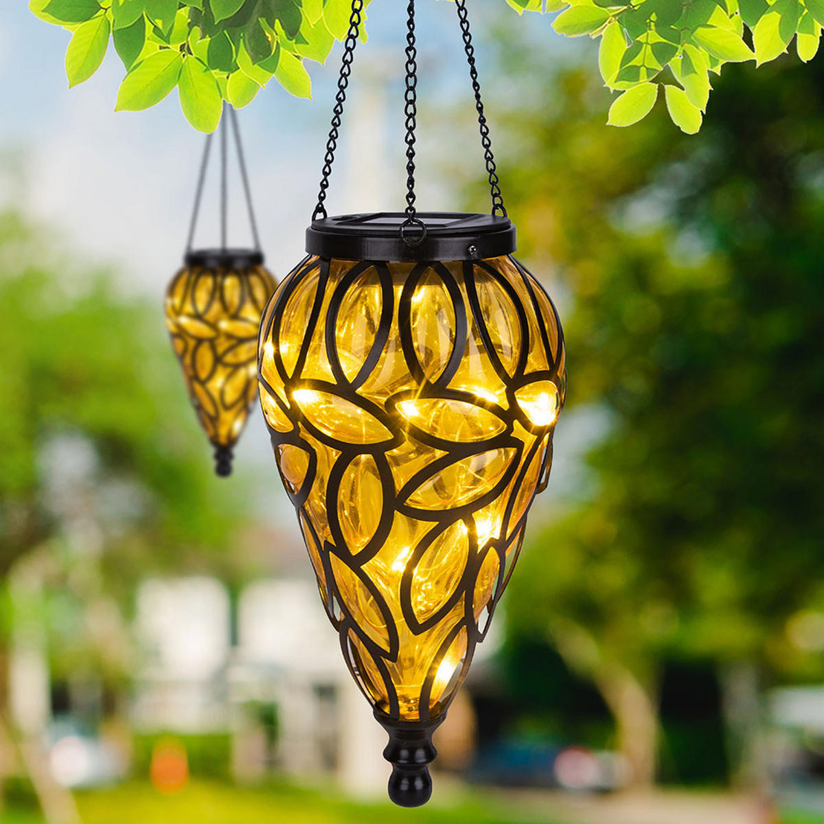 LED AUSSENLEUCHTE Metall Orange - Orange, Metall (13.5/13.5/50cm) - Globo Lighting