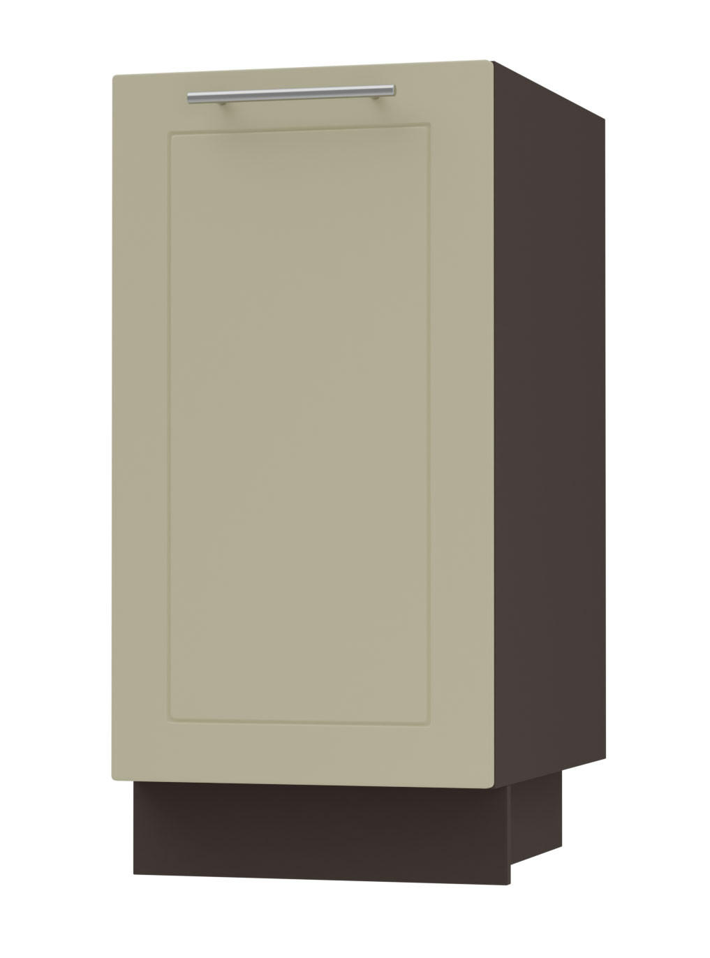 KÜCHENUNTERSCHRANK Kvantum D1D/40 Vanille Matt / Lava Matt 40 / 50 / 82cm - Dunkelgrau/Creme, Holz/Holzwerkstoff (40/82/50cm) - Feldmann-Wohnen