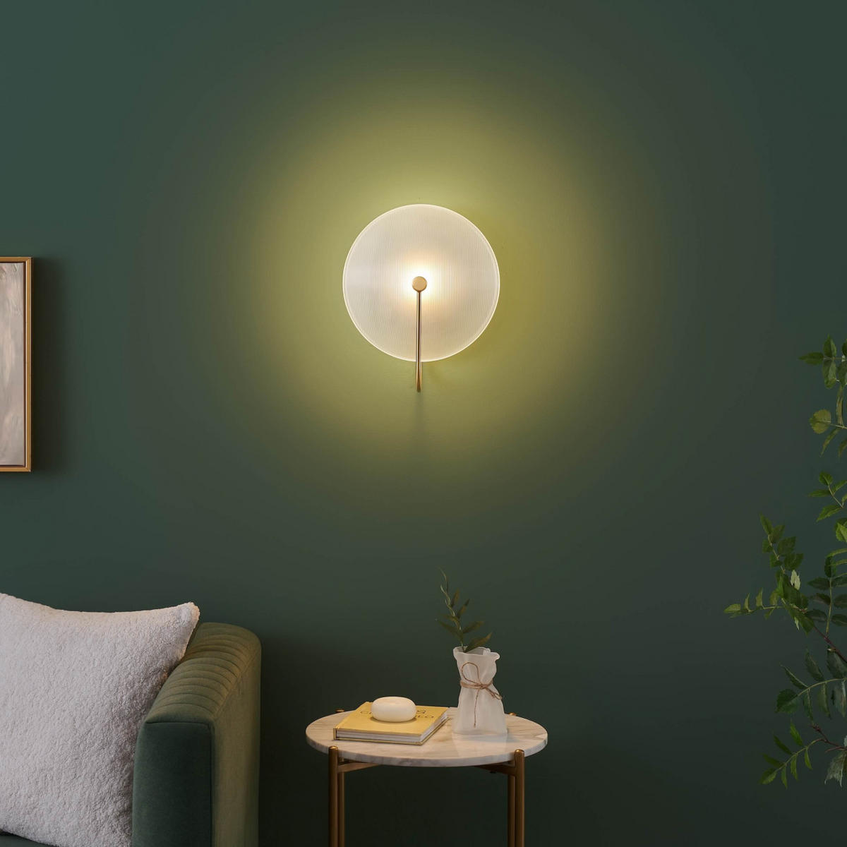 WANDLEUCHTE Esmée, Messing und Weiß, 30cm - Messingfarben, Glas (25/30/10cm) - KOSILUM