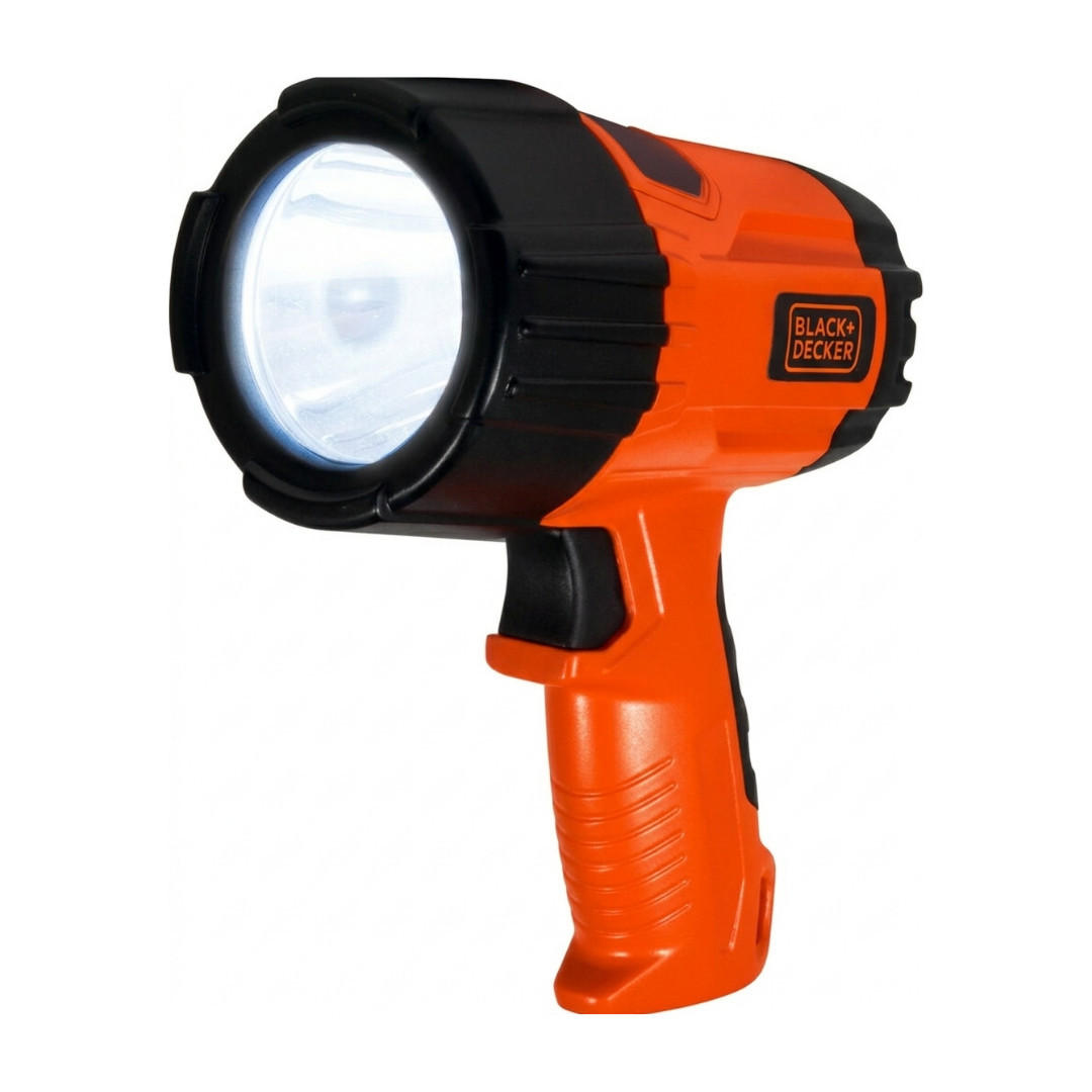 TASCHENLAMPE SLV5 Schwarz Grau LED 325 Lumen batteriebetrieben 2 Modi - Schwarz/Orange, Kunststoff (13.5/7.6/15cm) - Black & Decker